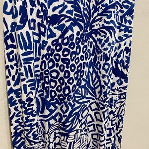 Lilly Pulitzer Long Dress Navy Pineapple Print